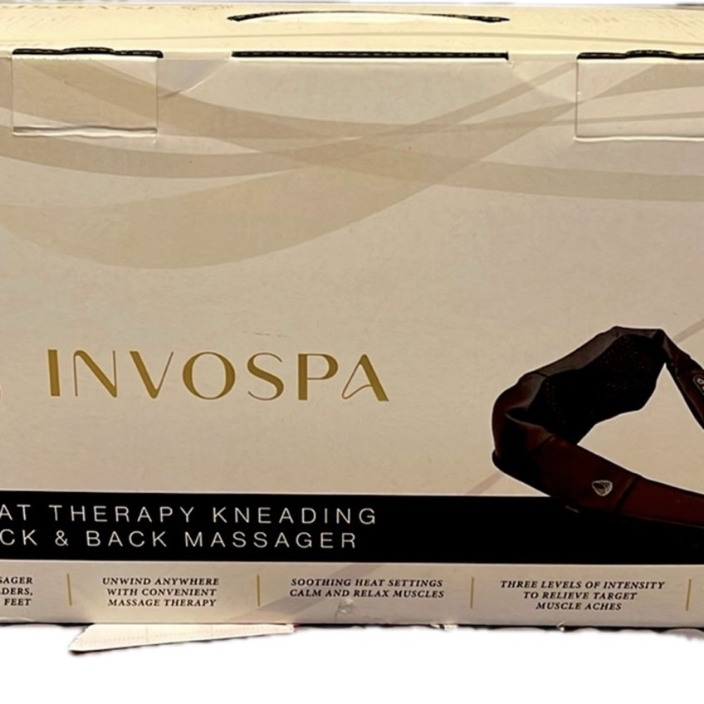 New in the box! Invospa Heat Therapy Kneading Neck & Back Massager